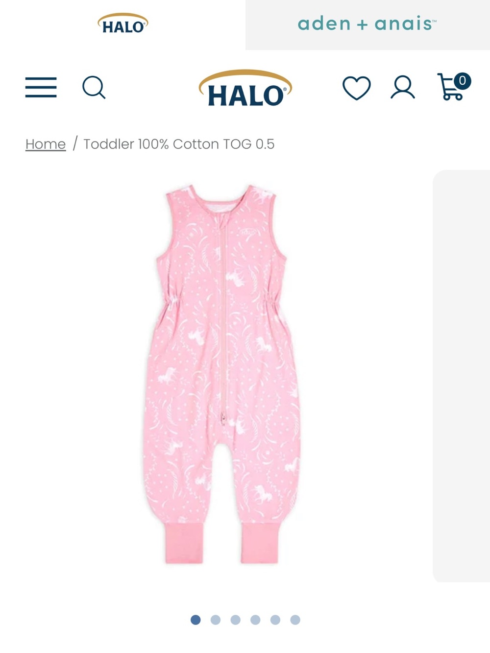 Halo Toddler 100% Cotton TOG 0.5 sleep
Sack walker size 12-24 months